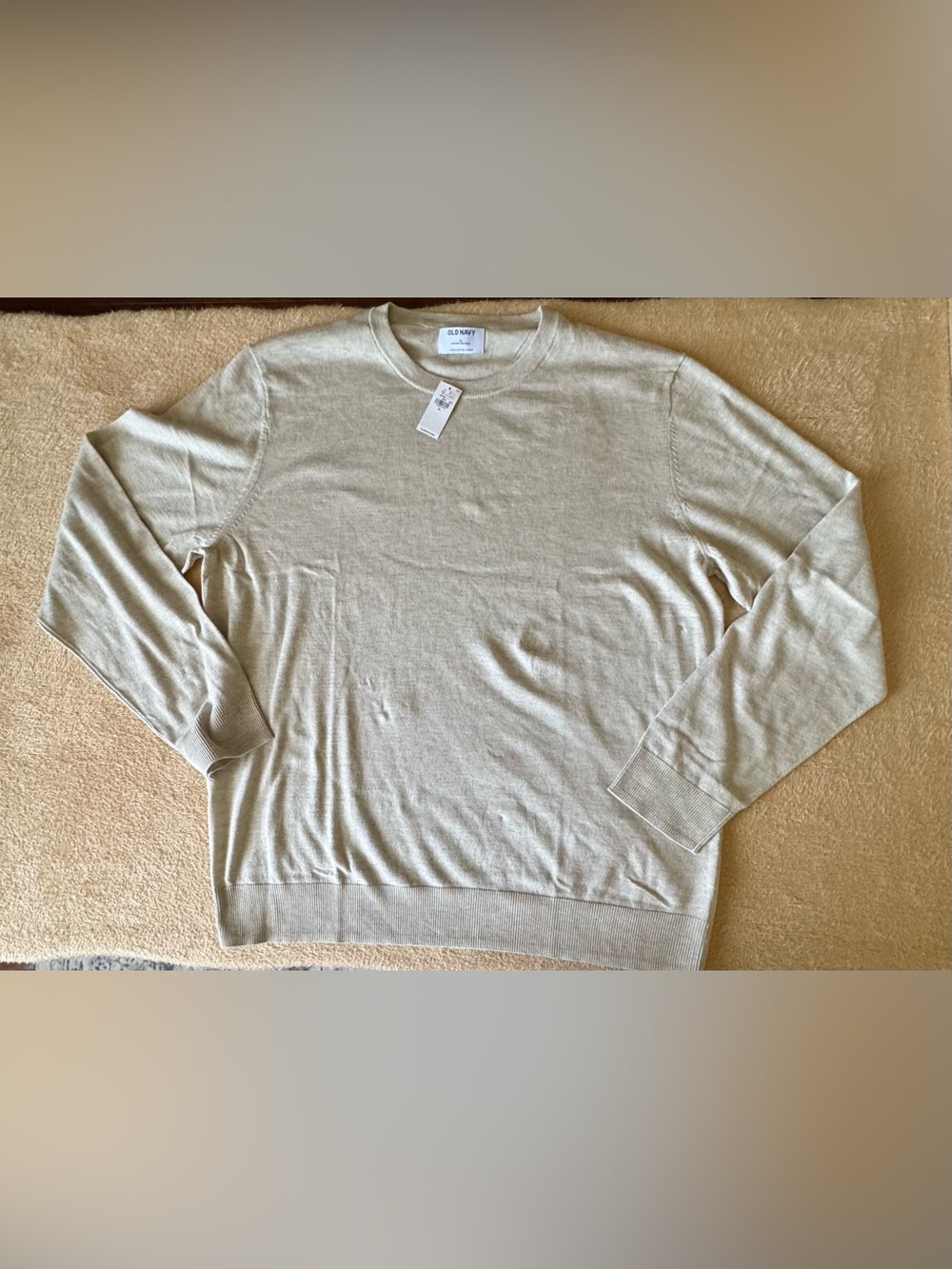 Old Navy Light Beige Crewneck Sweater